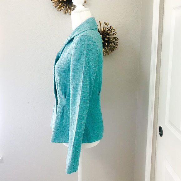 SOLD Lafayette 148 Turquoise Blue Blazer - Picture 4 of 8